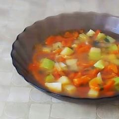 Овощной суп рецепт диетический на мясном бульоне